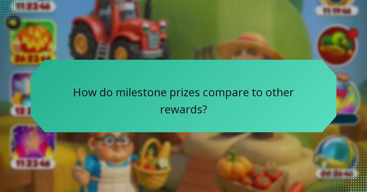 How do milestone prizes compare to other rewards?