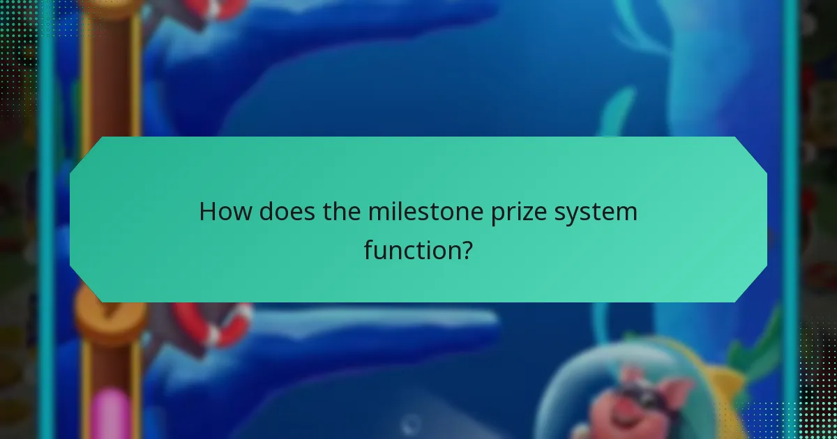 How does the milestone prize system function?