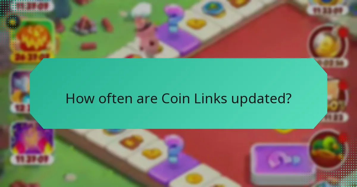 How often are Coin Links updated?
