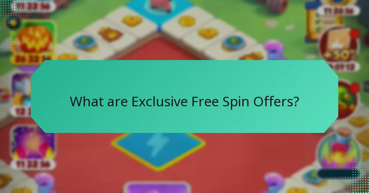 What are Exclusive Free Spin Offers?