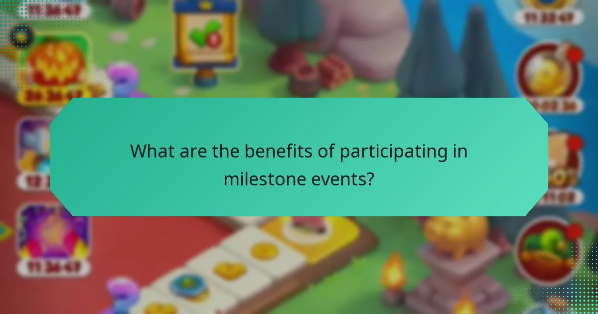 What are the benefits of participating in milestone events?