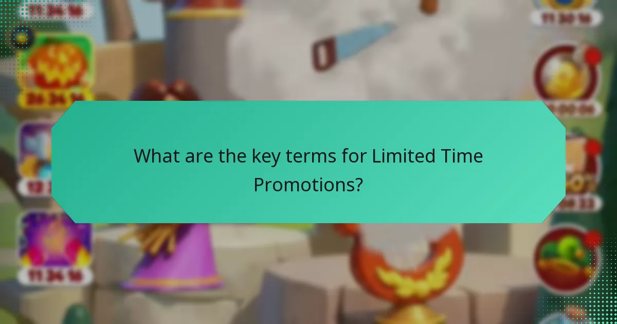What are the key terms for Limited Time Promotions?