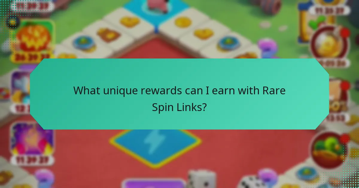 What unique rewards can I earn with Rare Spin Links?